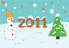 New Years Card 2011 Stock Image New Years Card 2011 Stock Image