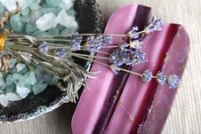 Handmade Lavender Soap Bars Bath Salt Royalty Free Stock Photos Handmade Lavender Soap Bars Bath Salt Royalty Free Stock Photos
