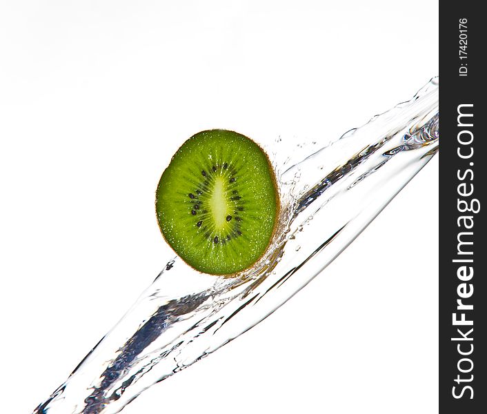 Fruirts and Water on white background. Fruirts and Water on white background