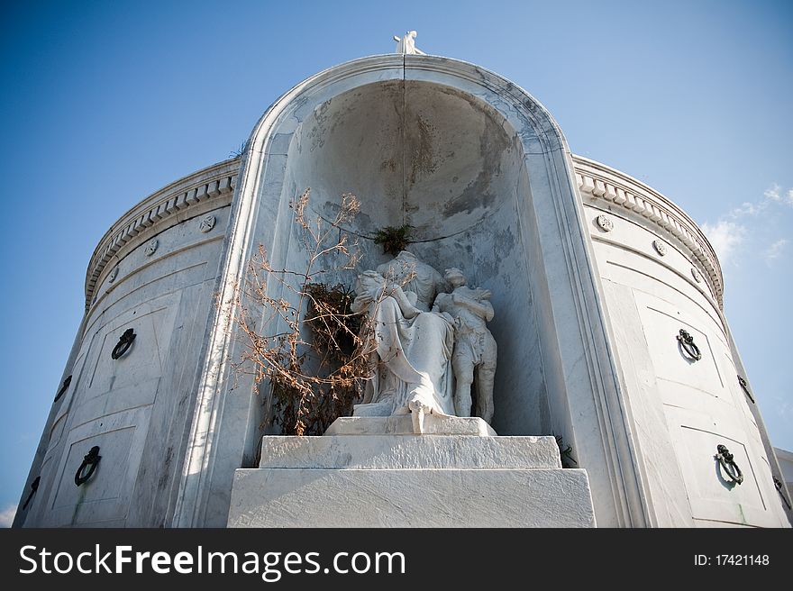 Above-ground tomb in New Orleans, Louisiana. Above-ground tomb in New Orleans, Louisiana