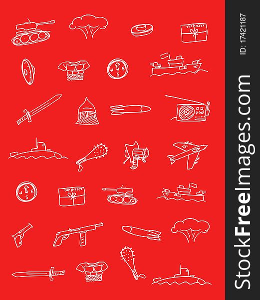 Seamless military background on red. Seamless military background on red