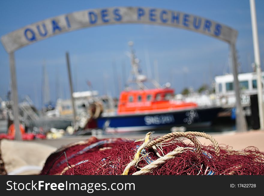 The fisherman's dock in France. The fisherman's dock in France
