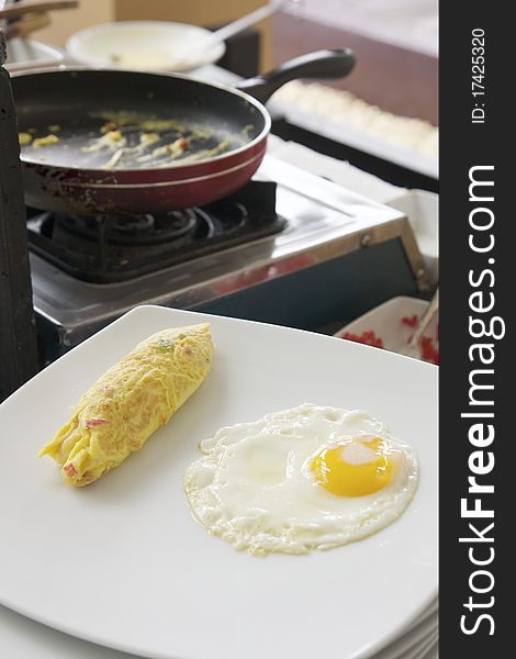 Fried Egg And Omelet