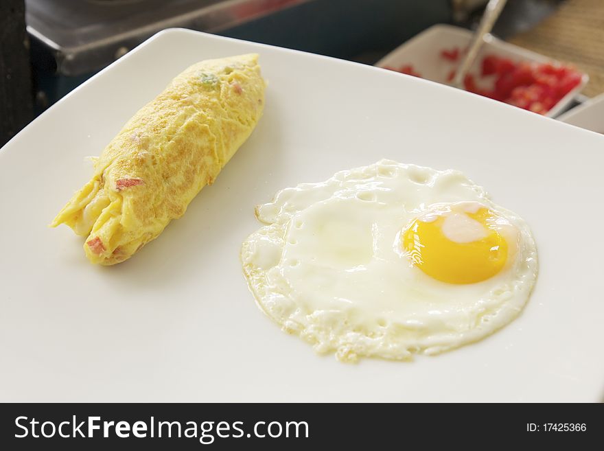 Fried Egg And Omelet