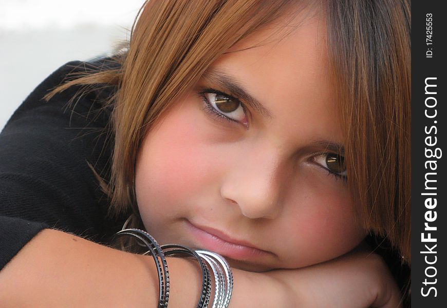 Portrait of a young girl, portrait, outdoor. Portrait of a young girl, portrait, outdoor.