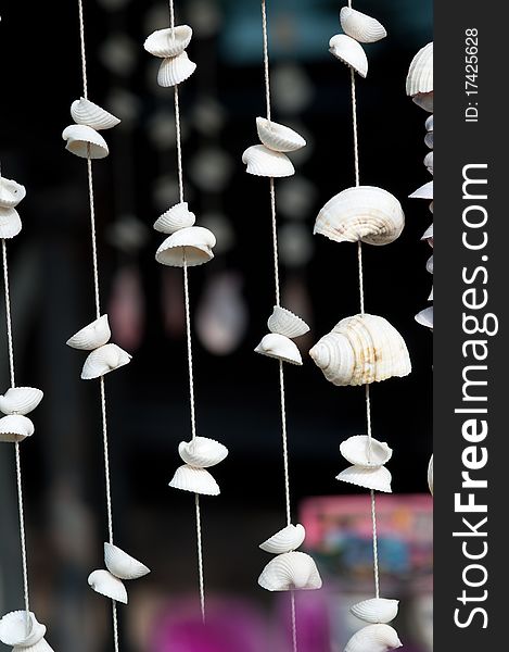 Handicraft seashell mobile from beach of thailand