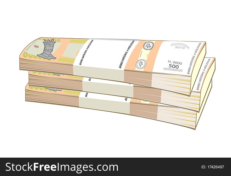 Bundles of banknotes in the
