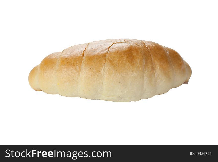 Fresh croissant isolated on white background