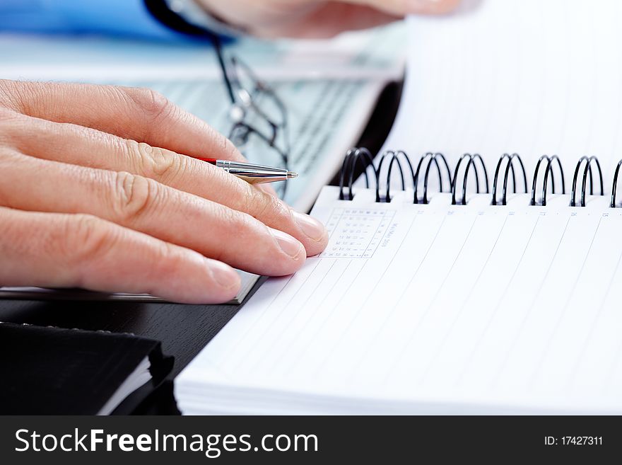 Businessman working in the office