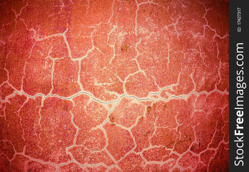 Texture of abstract Red Rough old wall background