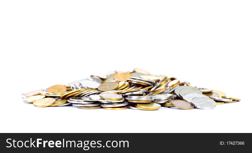 Coin. Isolated over white background