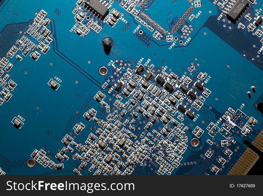 Close-up circuit board background. Close-up circuit board background