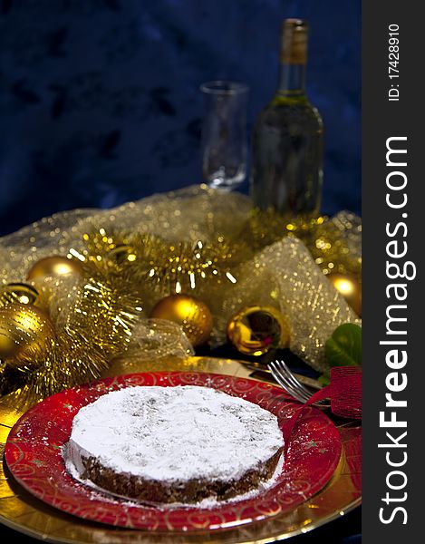 Gingerbread And White Wine Glass