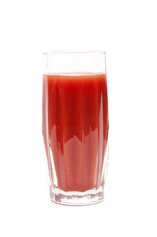 Tomato Juice In Clear Glass Stock Images