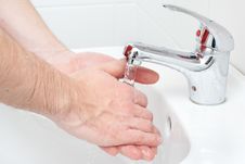 Close-up Of Human Hands Being Washed Royalty Free Stock Image Close-up Of Human Hands Being Washed Royalty Free Stock Image