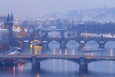 Prague Bridges Royalty Free Stock Photo Prague Bridges Royalty Free Stock Photo