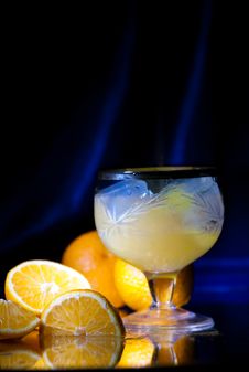 Still-life With Tangerines And A Glass Stock Photo Still-life With Tangerines And A Glass Stock Photo