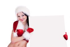 Santa Claus Girl Stock Images