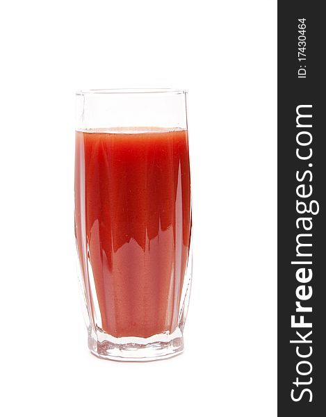 Tomato juice in clear glass