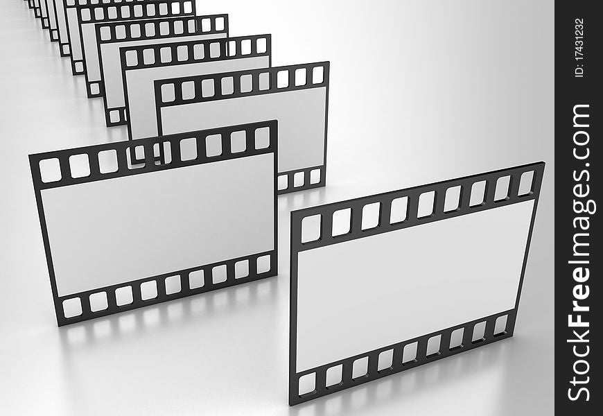 Illustration of a film of the camera on a white background. Illustration of a film of the camera on a white background