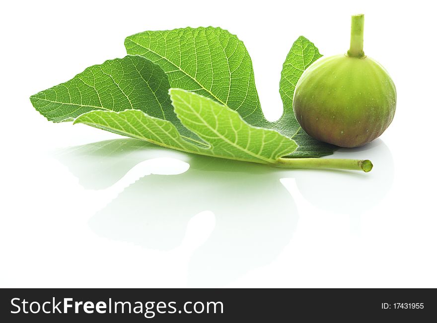 Presentation of figs of Spanish origin isolated on white background