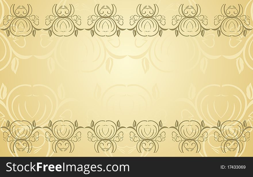 Illustration of floral greeting card - vector. Illustration of floral greeting card - vector