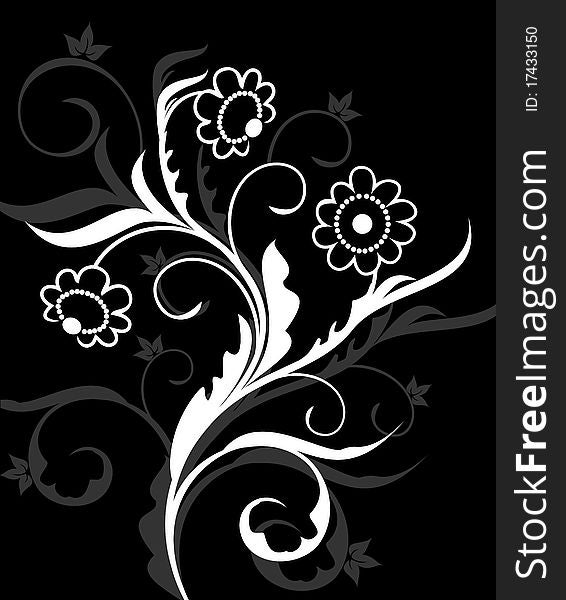 Illustration flower background for design card - vector