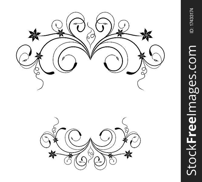 Illustration the floral frame for design card or invitation - vector