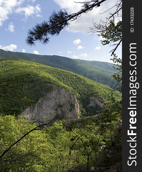 The Great canyon of Crimea top view