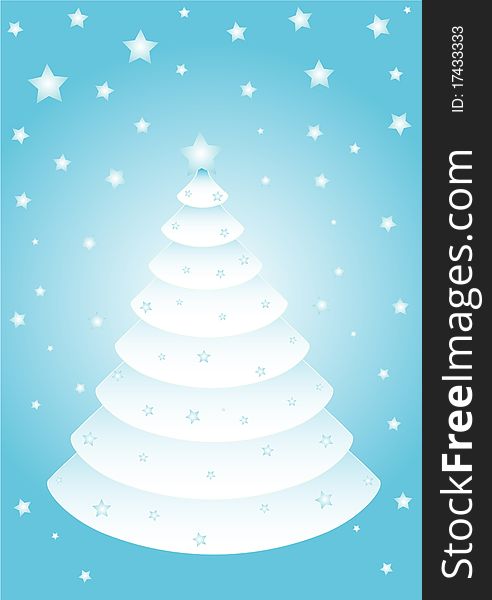 White Christmas Tree, Vector