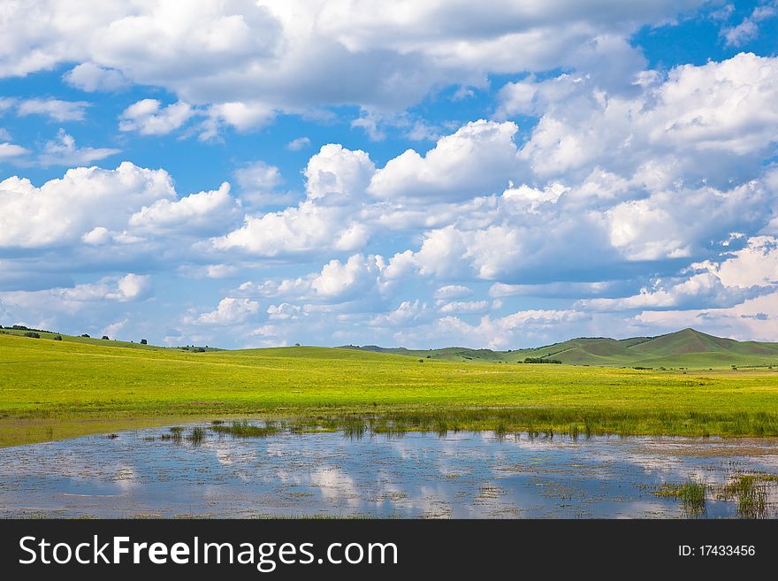 Beautiful landscape of grassland in Inner Mongolia