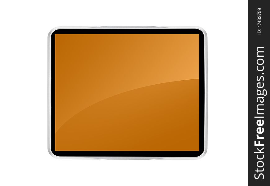A computer tablet isolated against a white background
