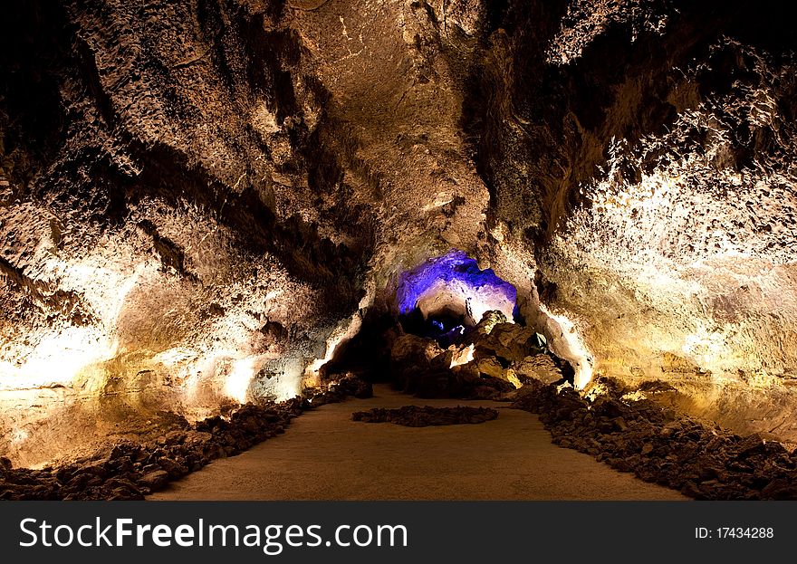 Cueva de los Verdes, volcanic cave on Lanzarote
