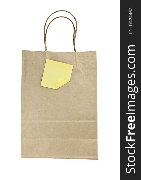 Brown paper bag with handle