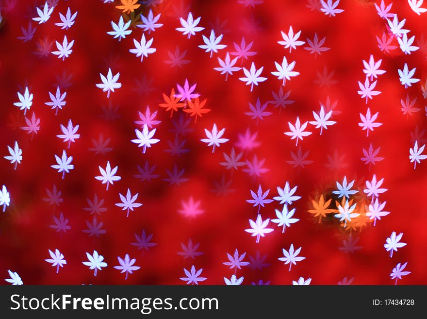 Defocused Maple Leaves Background (Bokeh)