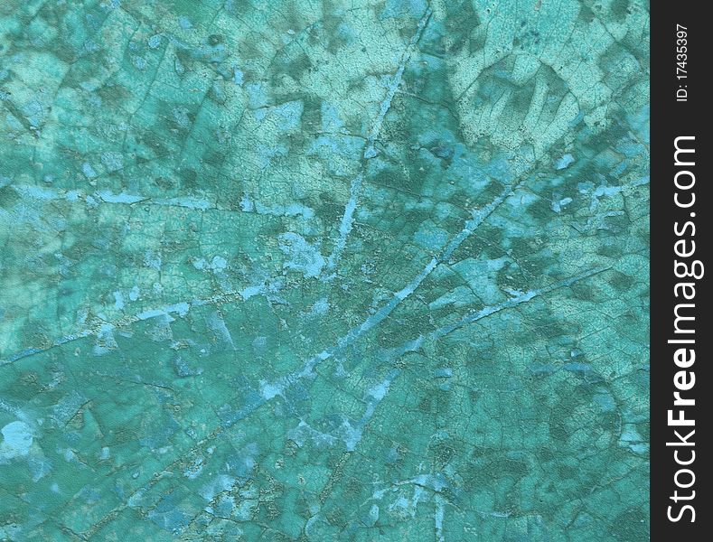 Grungy jade mosaic on canvas with text space