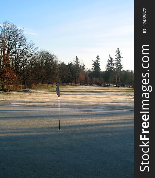 Very frosty gold green in early morning. Very frosty gold green in early morning.