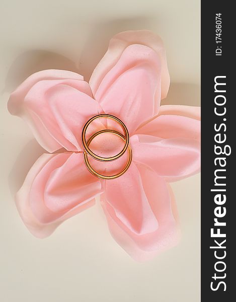 Wedding Ring In The Middle Of Flowers