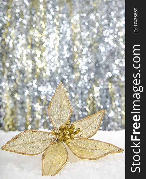 Christmas decoration against a glittering background