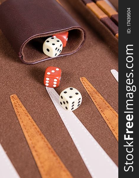 Dices set to play backgammon. Dices set to play backgammon