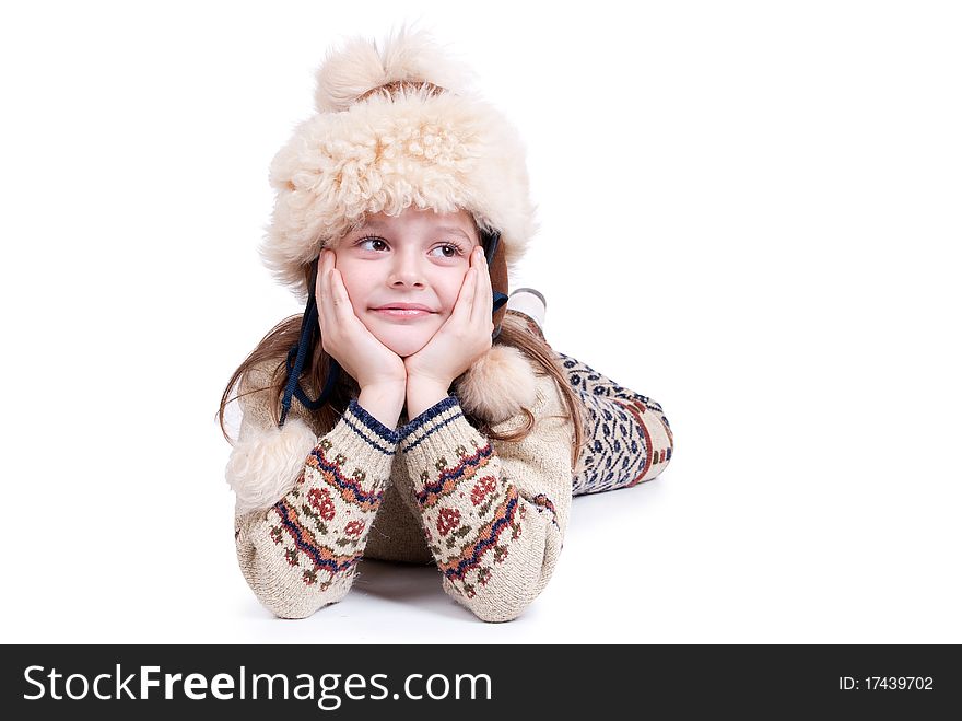 A Girl in winter clothes. A Girl in winter clothes