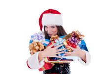 Santa Claus Girl Royalty Free Stock Images Santa Claus Girl Royalty Free Stock Images
