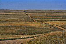 Country Road Over The Prairie Royalty Free Stock Photos Country Road Over The Prairie Royalty Free Stock Photos