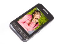 Touchscreen Mobile Phone Royalty Free Stock Photography Touchscreen Mobile Phone Royalty Free Stock Photography
