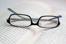 Glasses Over A Book Stock Photography Glasses Over A Book Stock Photography