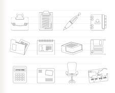 Business And Office Icons Stock Images Business And Office Icons Stock Images