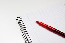Notebook And Pen Stock Photo