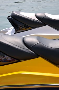 Part Of Two Motor Boat Royalty Free Stock Photos