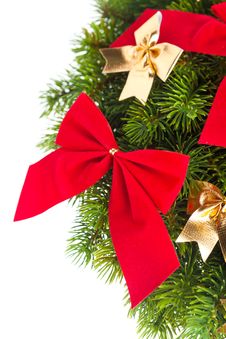 Christmas Tree With Ribbon Royalty Free Stock Photography Christmas Tree With Ribbon Royalty Free Stock Photography