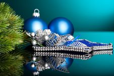 Christmas Tree With Festive Ball Royalty Free Stock Image Christmas Tree With Festive Ball Royalty Free Stock Image